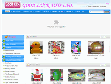 Tablet Screenshot of goodlucktoys.com